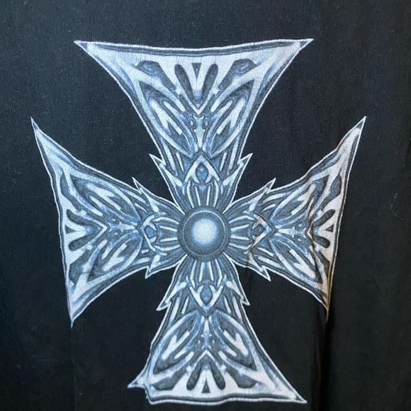 Vintage fancy Iron Cross graphic longsleeve t-shirt - Picture 4 of 6